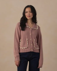Women's Collared Cardigan || Rosewood by Rylee + Cru