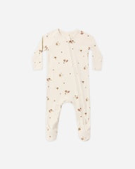 Bamboo Zip Footie || Woodland by Quincy Mae