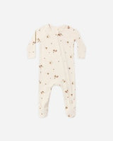 Bamboo Zip Footie || Woodland by Quincy Mae