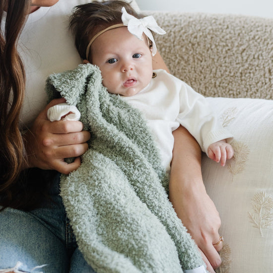 Bamboni Receiving Blanket - Sage by Saranoni