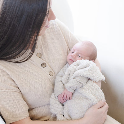 Bamboni Receiving Blanket- Buttermilk by Saranoni