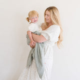 Bamboni Receiving Blanket - Sage by Saranoni