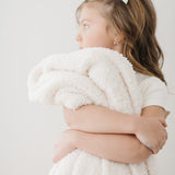 Bamboni Toddler Blanket- Ivory by Saranoni