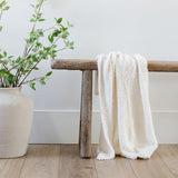 Bamboni Toddler Blanket- Ivory by Saranoni