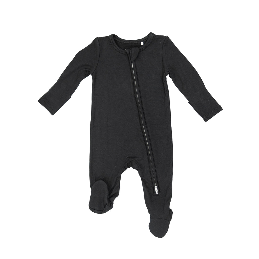 2-Way Zipper Footie - Black by Angel Dear