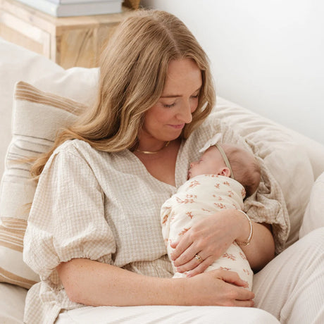 Bamboo Rayon Muslin Swaddle- Floret by Saranoni