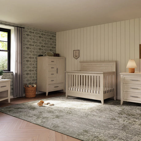 Monogram by Namesake Barrow Rustic 4-in-1  Convertible Flat Top Crib