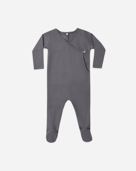 Pointelle Wrap Footie || Midnight by Quincy Mae