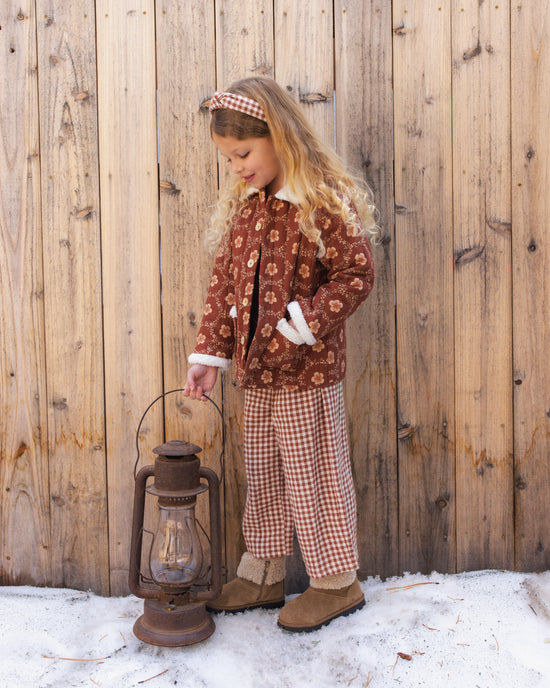 Wide Leg Pant || Brick Check by Rylee + Cru