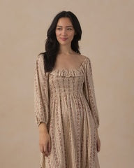 Women's Magnolia Dress || Floral Stripe by Rylee