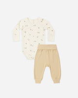Side Snap Bodysuit + Pant Set || Pears by Quincy Mae