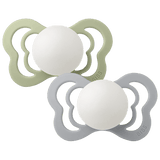 Couture GLOW Pacifiers 2 Pk- Sage/Cloud by Bibs