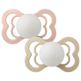 Supreme GLOW Pacifiers 2 Pk- Blush/Vanilla by Bibs
