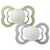 Supreme GLOW Pacifiers 2 Pk- Sage/Cloud by Bibs