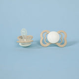 Supreme GLOW Pacifiers 2 Pk- Vanilla /Dark Oak by Bibs