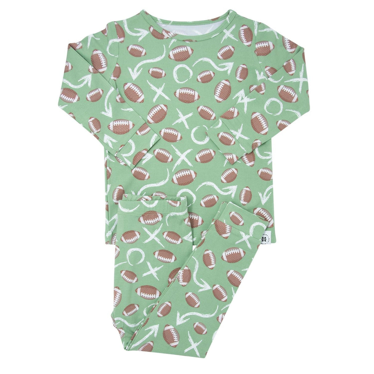 Big Kid Pajama in Football by Sweet Bamboo