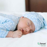 blue doeskin modal magnetic cozy sleeper gown + hat set by magnetic me