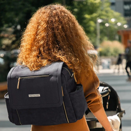 Boxy Backpack Deluxe in Carbon Cable Stitch by Petunia Pickle Bottom