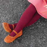 Burgundy Cable Knit Tights by Little Stocking Co.