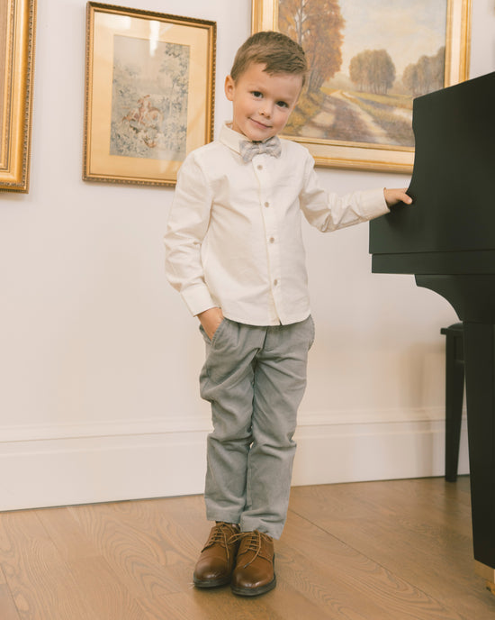 Harrison Button Down || Ivory Cotton by Noralee