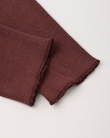 Ribbed Legging || Black Cherry by Quincy Mae