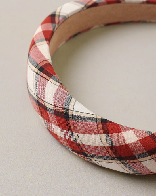 Padded Headband || Holiday Tartan by Noralee