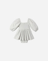 Lainey Romper || Cloud Stripe by Quincy Mae