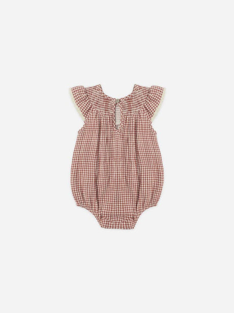 Lenore Romper || Red Gingham by Quincy Mae
