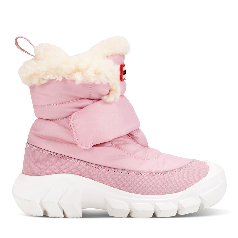Little Kids Igloo Lug Sole Insulated Waterproof Snow Boots- Light Pink by Hunter Boots