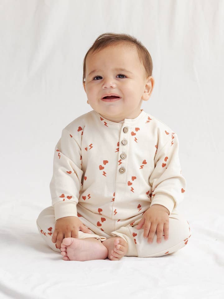 Relaxed Jumpsuit || Electric Heart by Quincy Mae