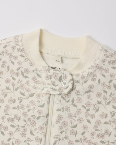 Zip Long Sleeve Sleeper Footie || Floret by Quincy Mae