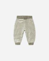 Velour Relaxed Sweatpant || Spruce Stripe by Quincy Mae