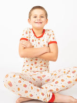 Here For the Snacks Foodie Bamboo Kids Pajamas Toddler Set by Emerson and Friends