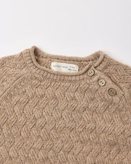Knit Sweater || Heathered Almond by Quincy Mae
