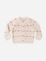 Knit Cardigan || Hearts by Quincy Mae