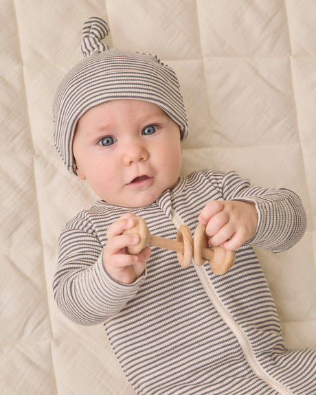 Waffle Sleep Set || Midnight Microstripe by Quincy Mae
