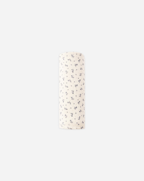 Pointelle Baby Blanket || Blue Ditsy by Quincy Mae