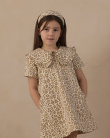Collared Denim Mini Dress || Leopard by Rylee + Cru
