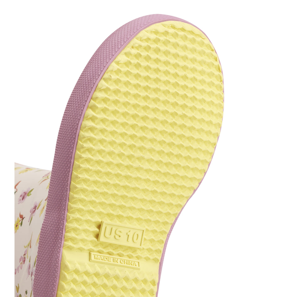 Kids First Classic Rain Boots- Purple Floral Print by Hunter Boots