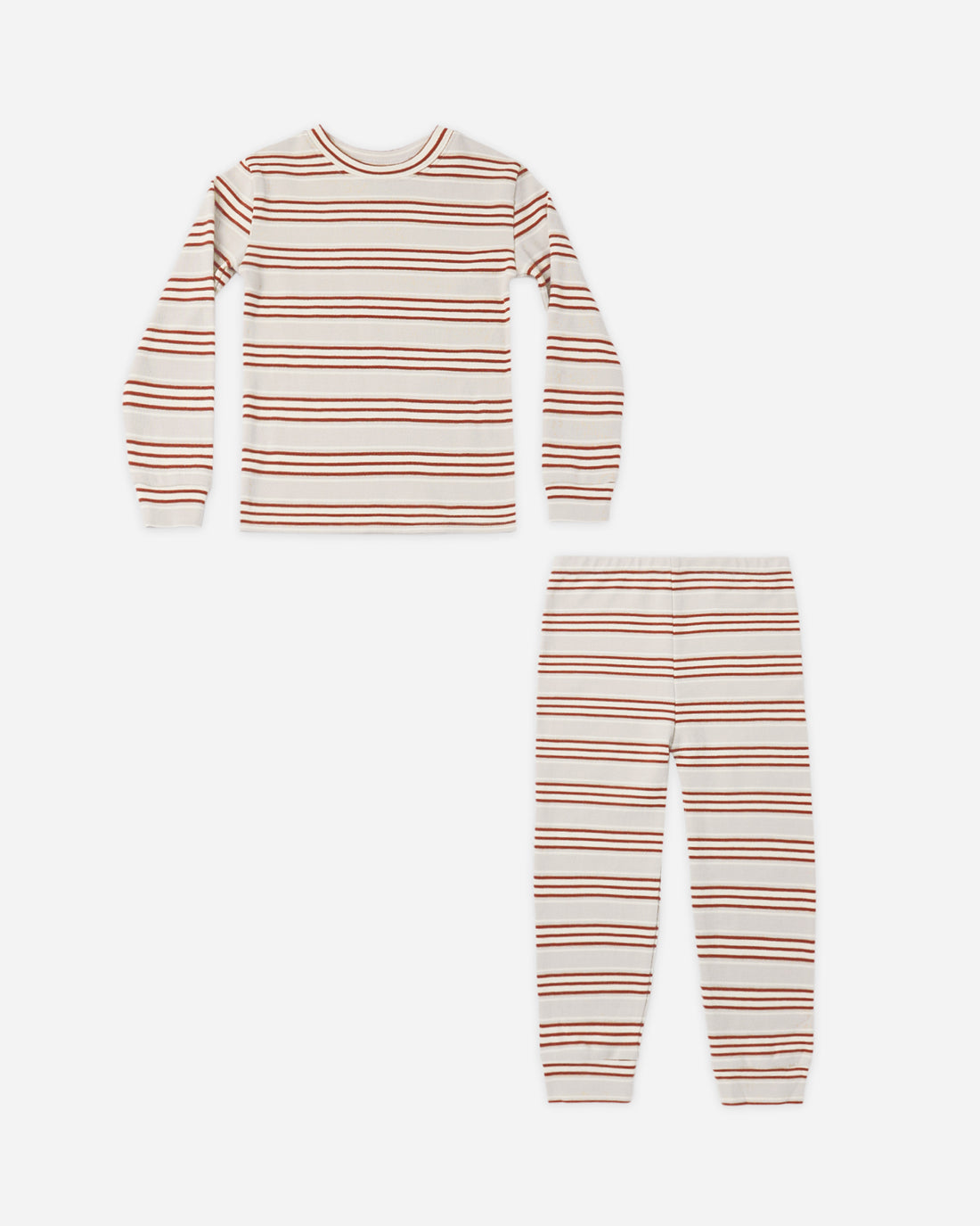Organic Long Sleeve Pajama Set || Holiday Stripe by Rylee + Cru