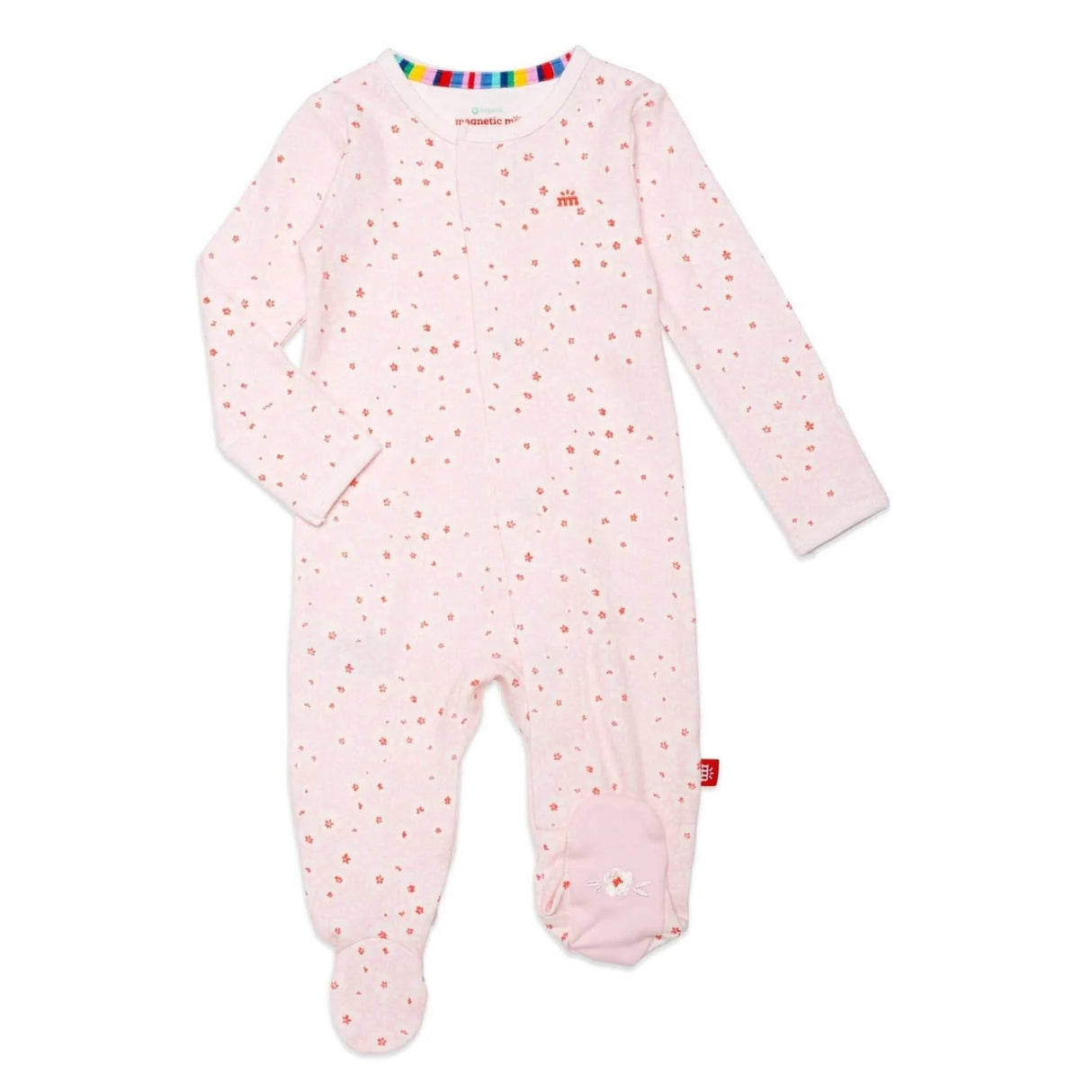 chloe organic cotton magnetic footie by magnetic me