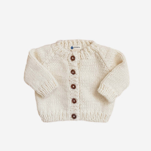 Classic Cardigan, Cream by The Blueberry Hill