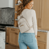 Criss-Cross Sling in Grey Matte Cable Stitch by Petunia Pickle Bottom