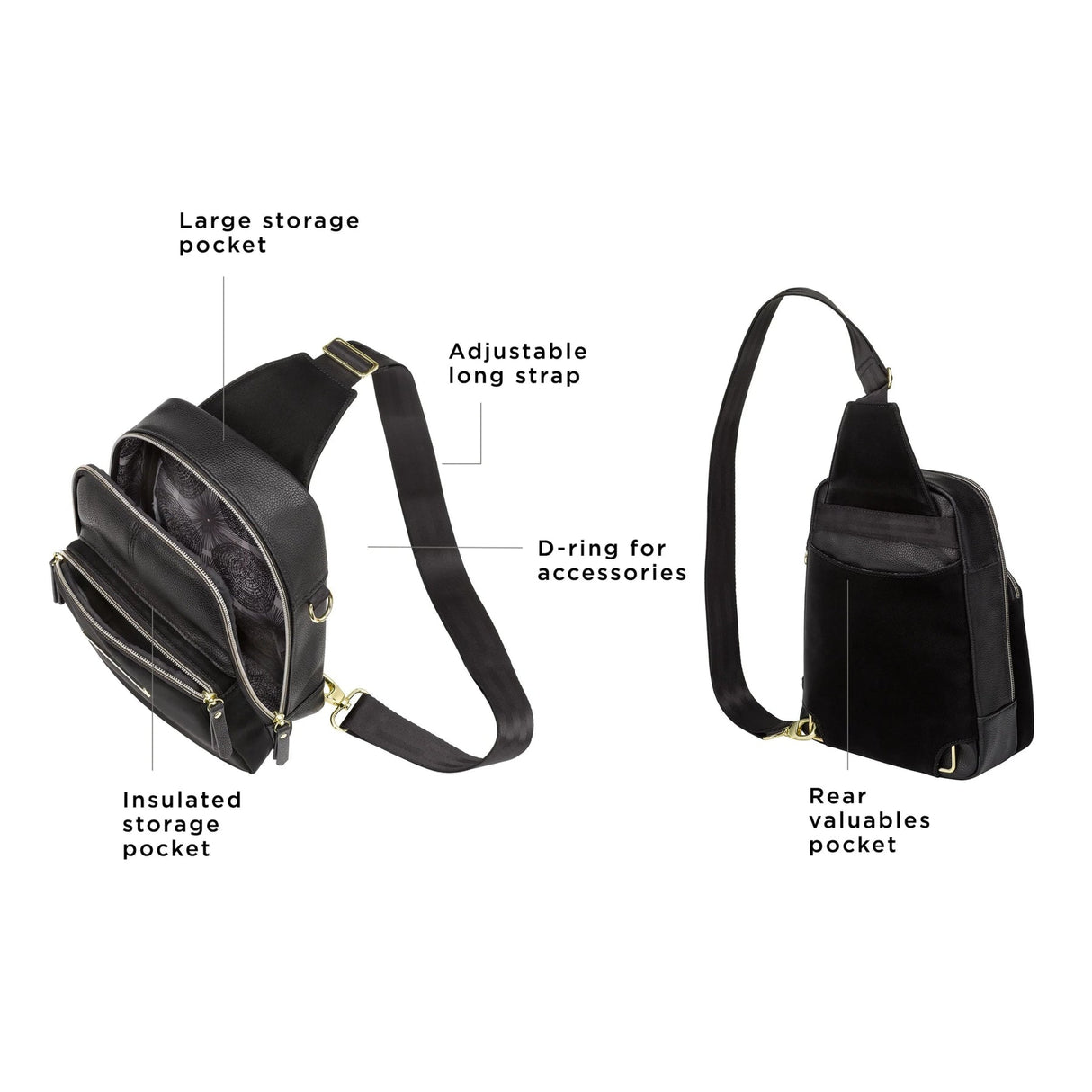 Criss-Cross Sling in Twilight Black by Petunia Pickle Bottom