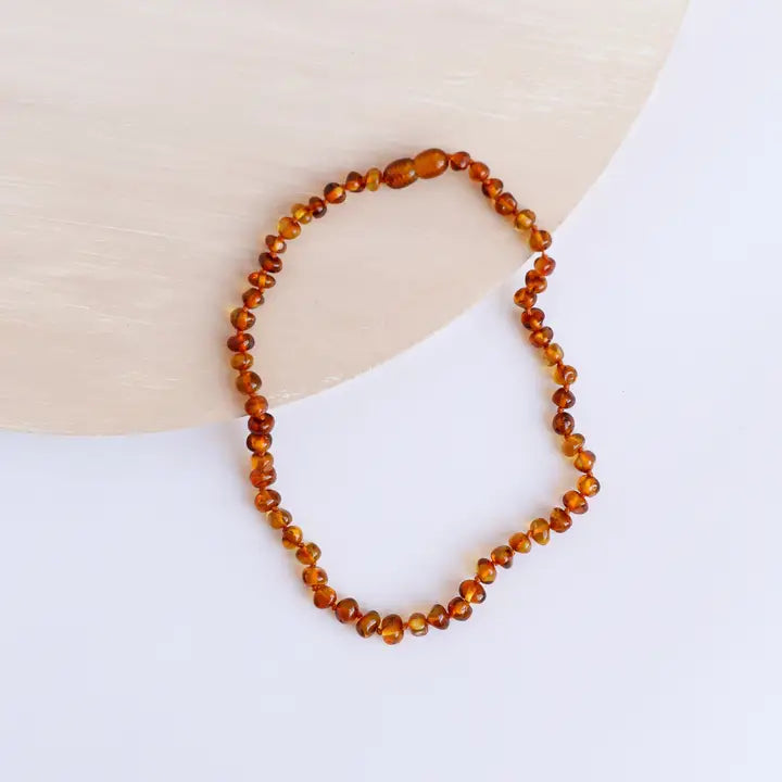 Polished Cognac Baltic Amber || Necklace by CanyonLeaf
