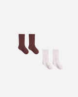 Socks Set || Black Cherry, Lilac Mist by Quincy Mae