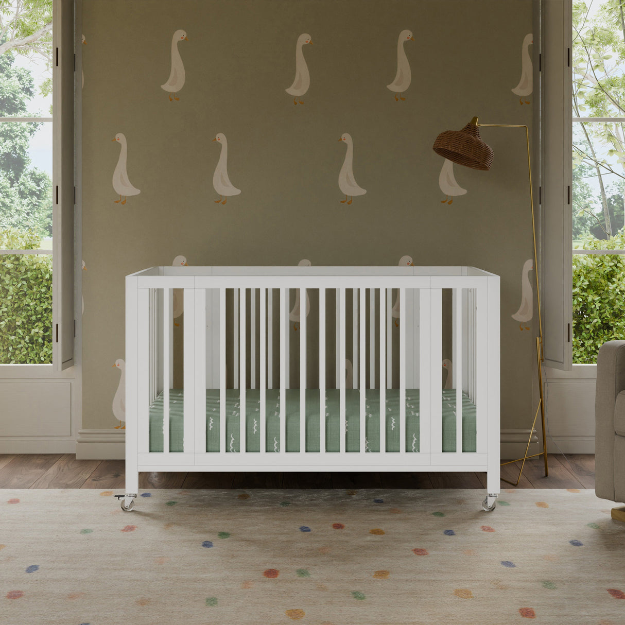 Babyletto Rolli 9-in-1 Convertible All-Stages Crib with Bassinet & Toddler Bed Conversion Kits