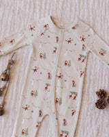 Organic Long John Pajamas || Gnome Village by Rylee + Cru