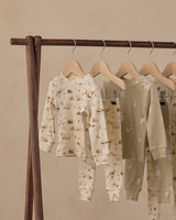 Organic Long Sleeve Pajama Set || Ski Town by Rylee + Cru
