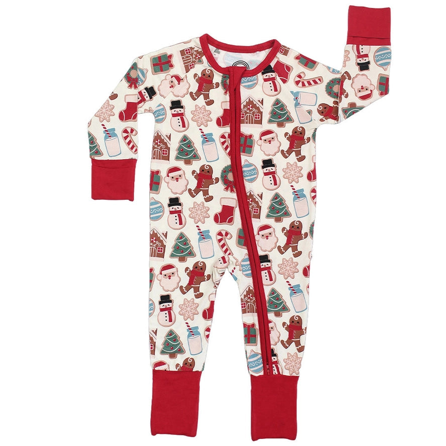 Milk and Cookies Christmas Holiday Bamboo Baby Pajamas by Emerson and Friends